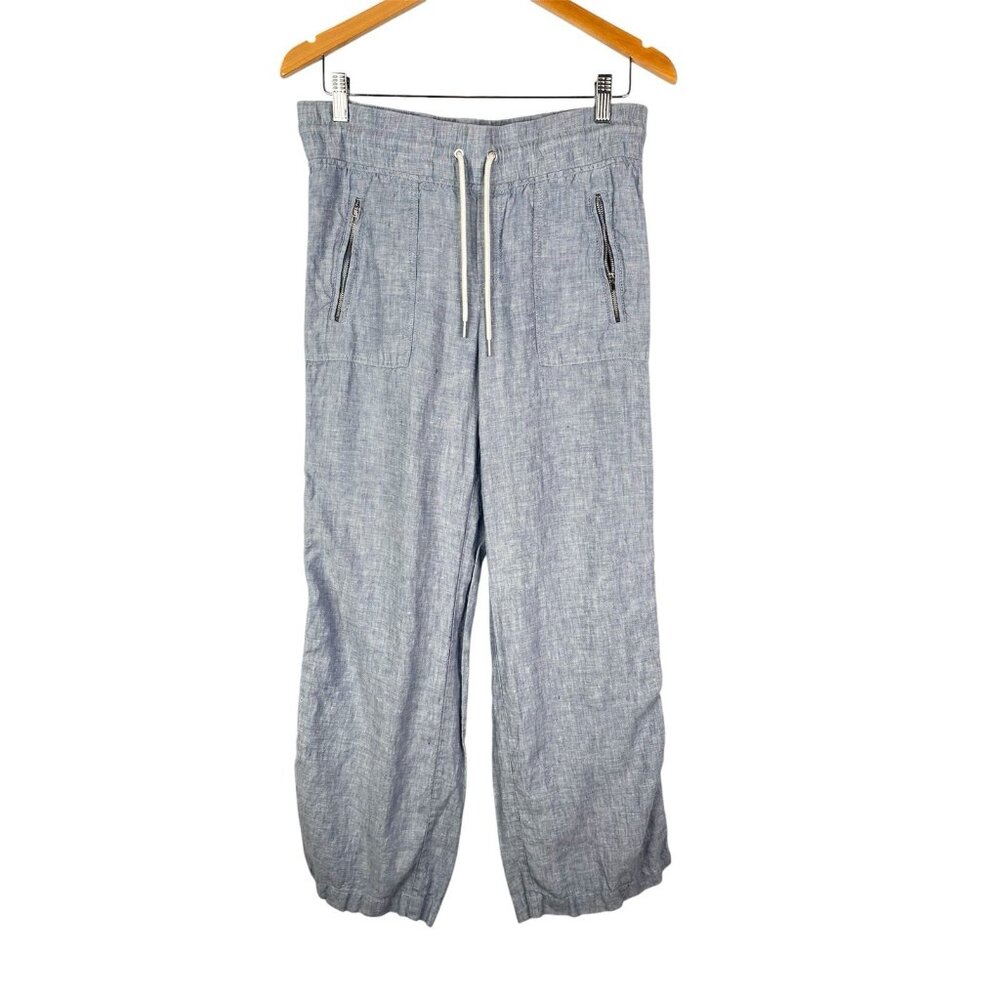 ATHLETA Women's Light Blue Cabo Linen Wide Leg Pants US 6 - Picture 1 of 5